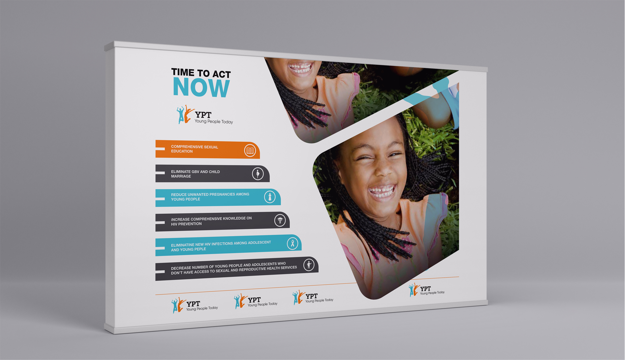 The work is well done and communicates the important message in a way that feels clear, youthful, and visually cohesive, overall, the deliverables present the campaign as both credible and accessible.