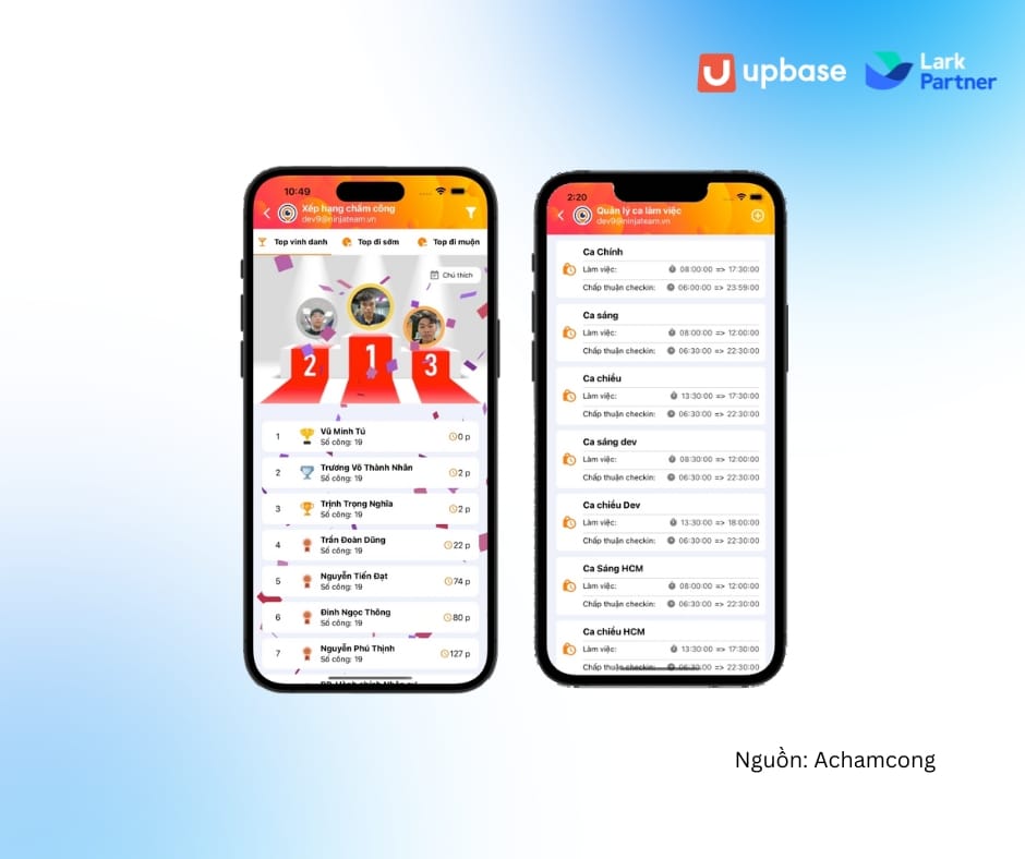 Achamcong – App chấm công qua điện thoại