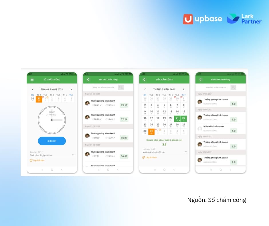 Phần mềm chấm công trên điện thoại miễn phí Sổ Chấm Công