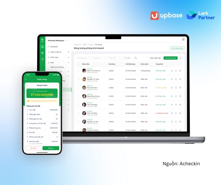 Phần mềm chấm công Face ID Acheckin