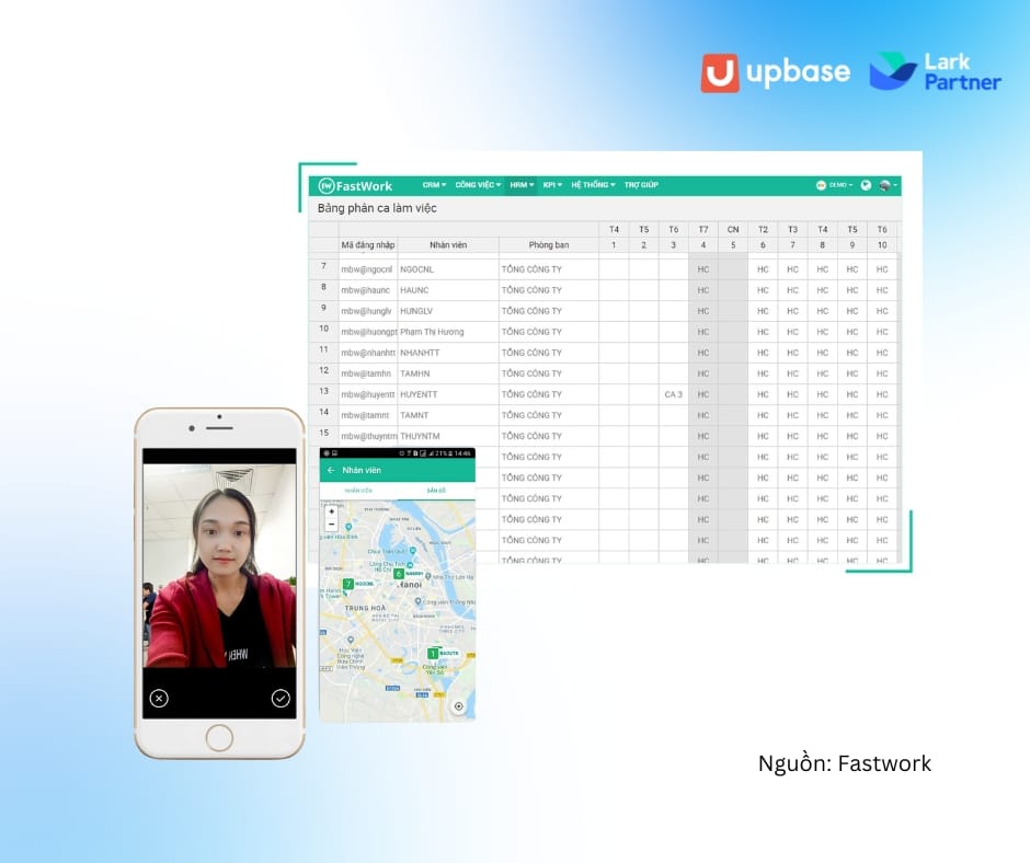 Phần mềm chấm công nhận diện khuôn mặt FastWork
