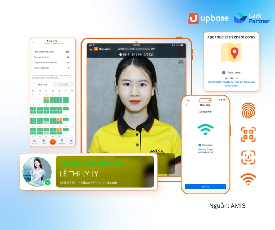Chấm công qua điện thoại bằng phần mềm Misa