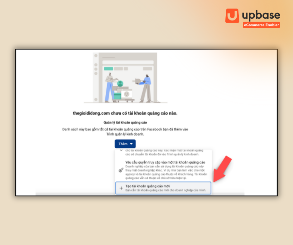 Sau khi hoàn tất các thiết lập cơ bản, bạn thêm tài khoản