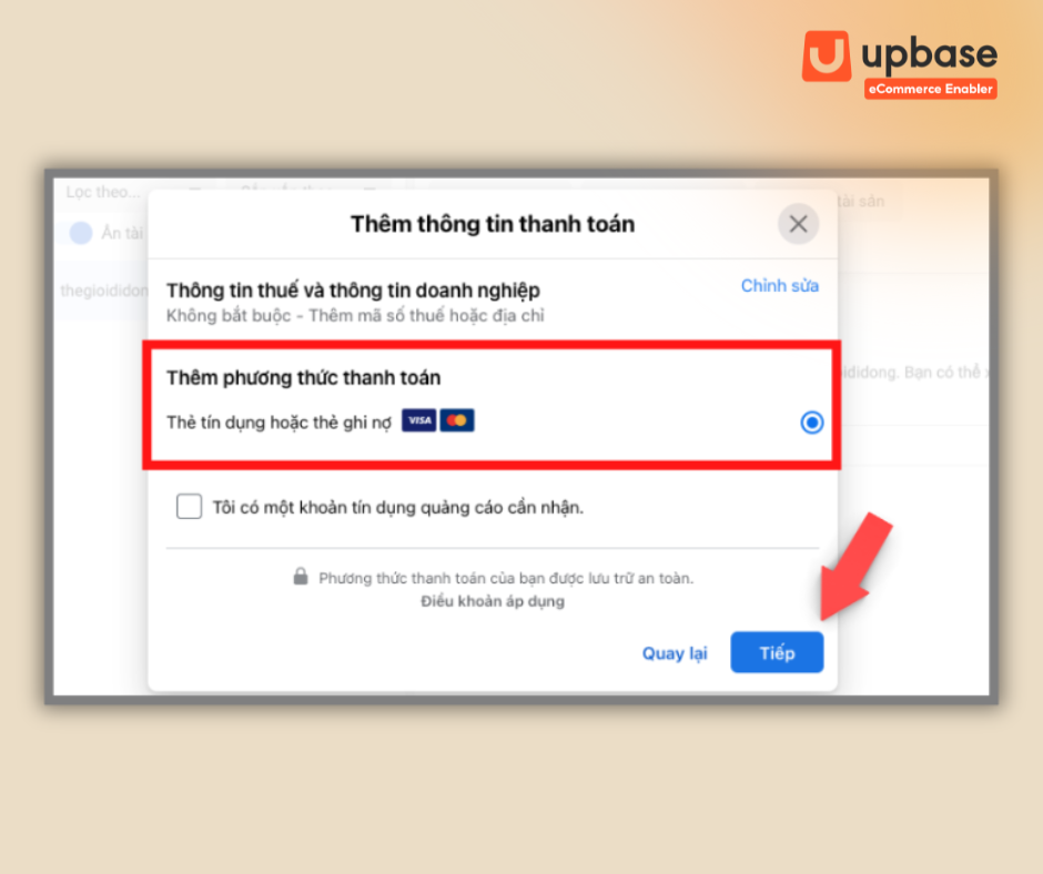 Chọn phương thức thanh toán phù hợp