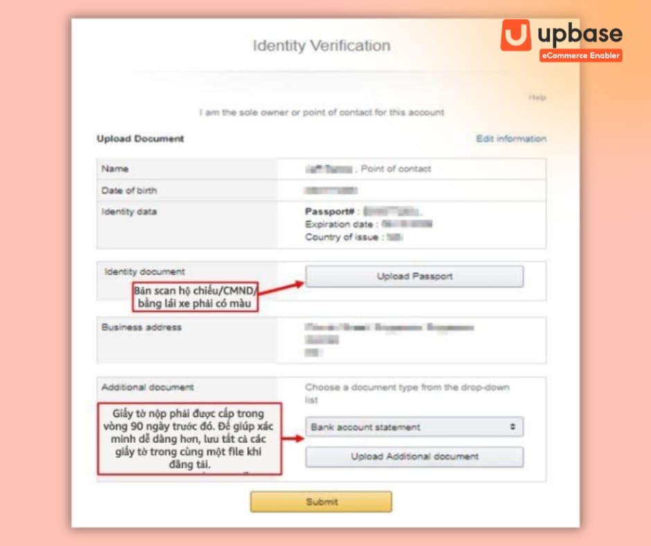 Xác minh tài khoản Amazon