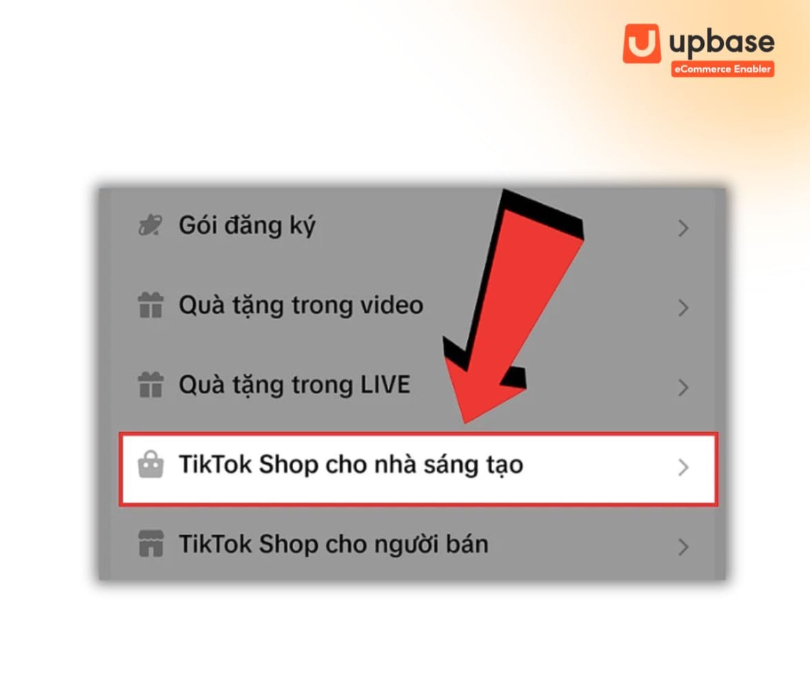Tại mục “Loại hình kinh doanh”, bạn bấm chọn “TikTok Shop cho nhà sáng tạo” và đăng ký tài khoản.