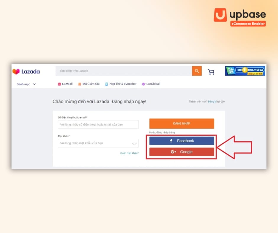 Truy cập link đăng ký Affiliate Lazada