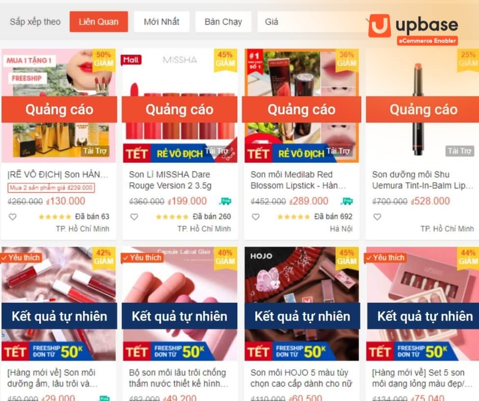 Chạy quảng cáo nội sàn và ngoại sàn