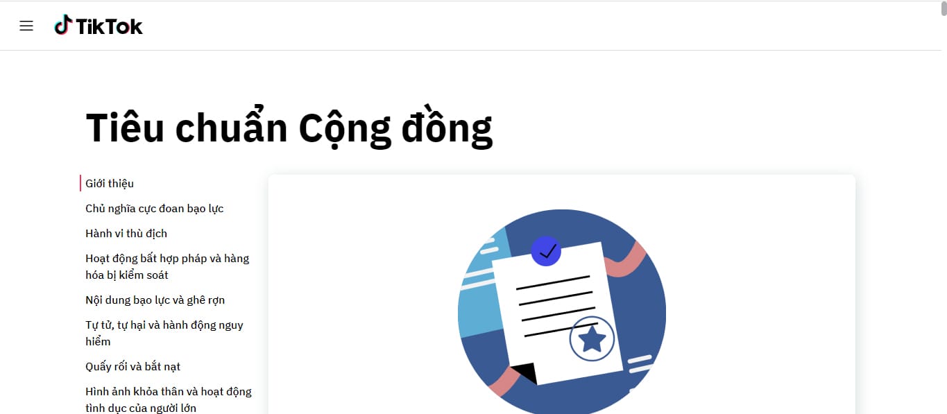 Tiêu chuẩn Cộng đồng của TikTok