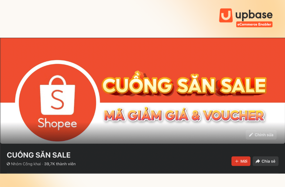 Nhóm săn sale Shopee trên Facebook