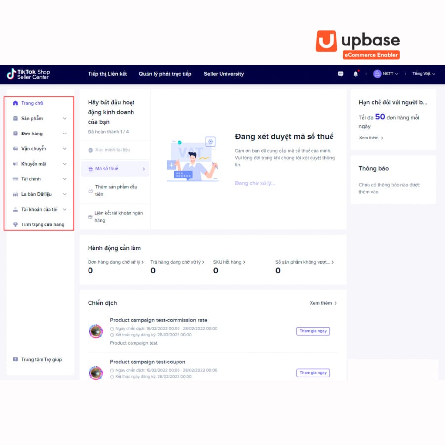 Chờ TikTok xét duyệt sản phẩm