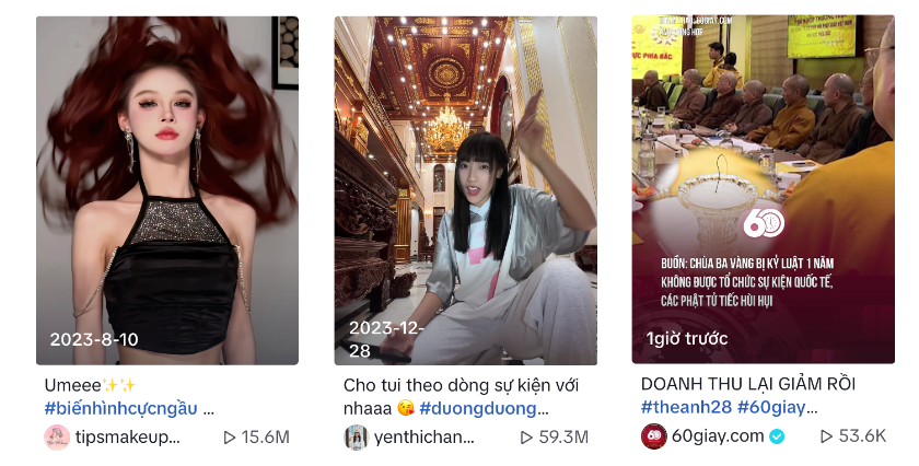 Mẫu kịch bản TikTok thịnh hành, bắt trend