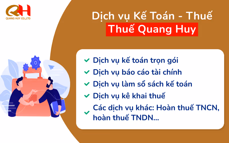 Bảng giá dịch vụ kế toán trọn gói Thuế Quang Huy