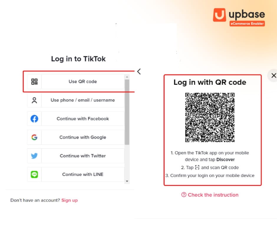 Sử dụng mã để đăng nhập QR (trên máy tính)