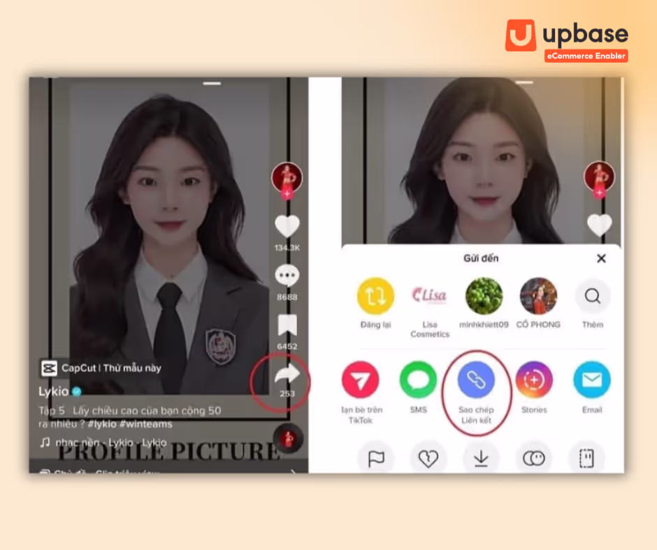 Cách sao chép liên kết video TikTok trên điện thoại
