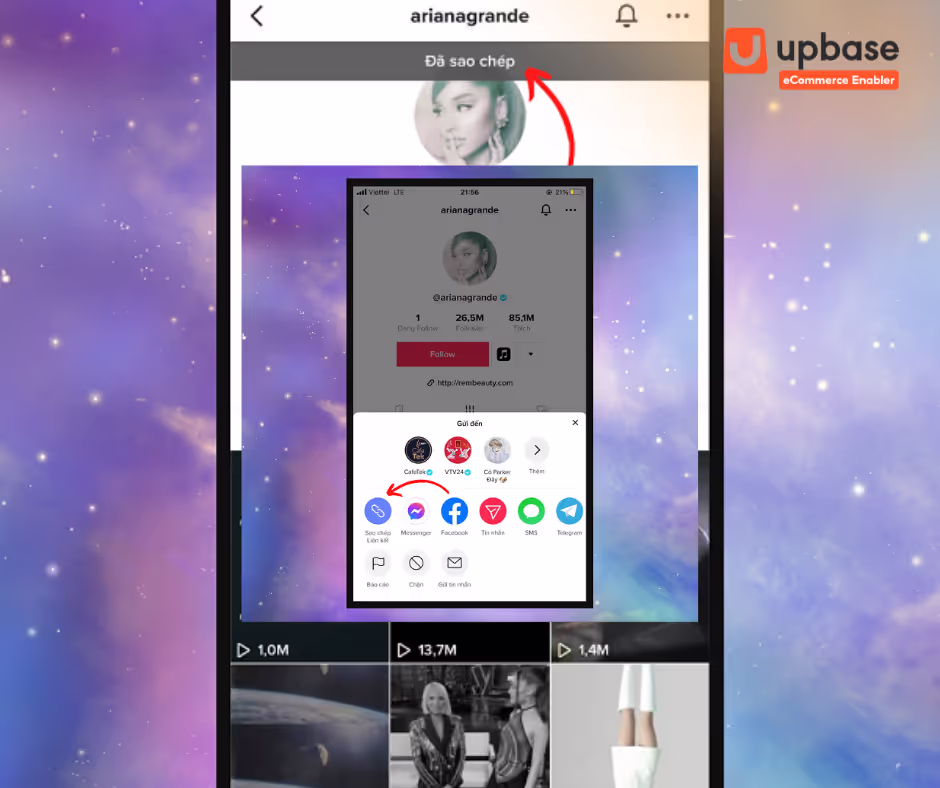 Liên kết hồ sơ đã có thể chia sẻ với mọi người