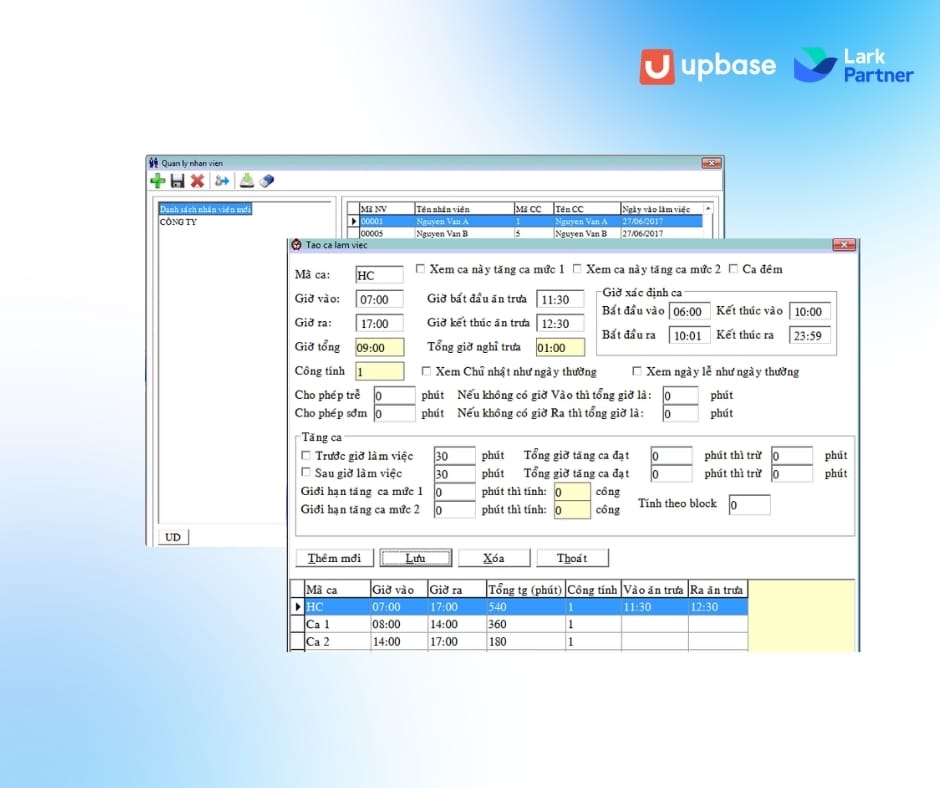 Phần mềm máy chấm công MITACO