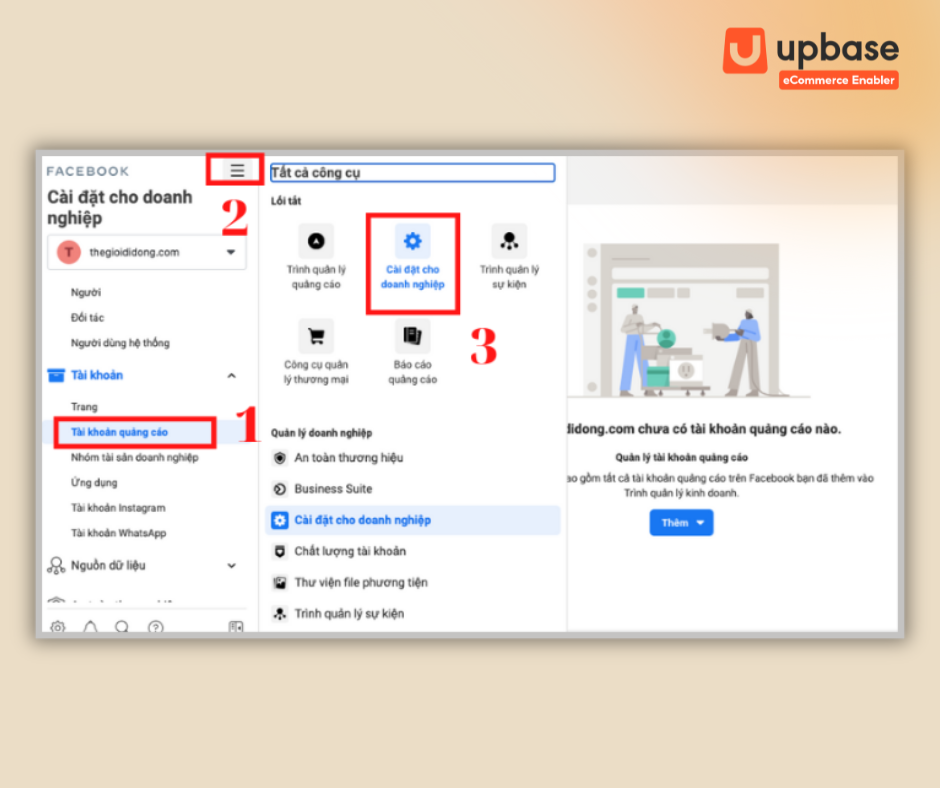 Thiết lập các cài đặt cơ bản để thực hiện quảng cáo