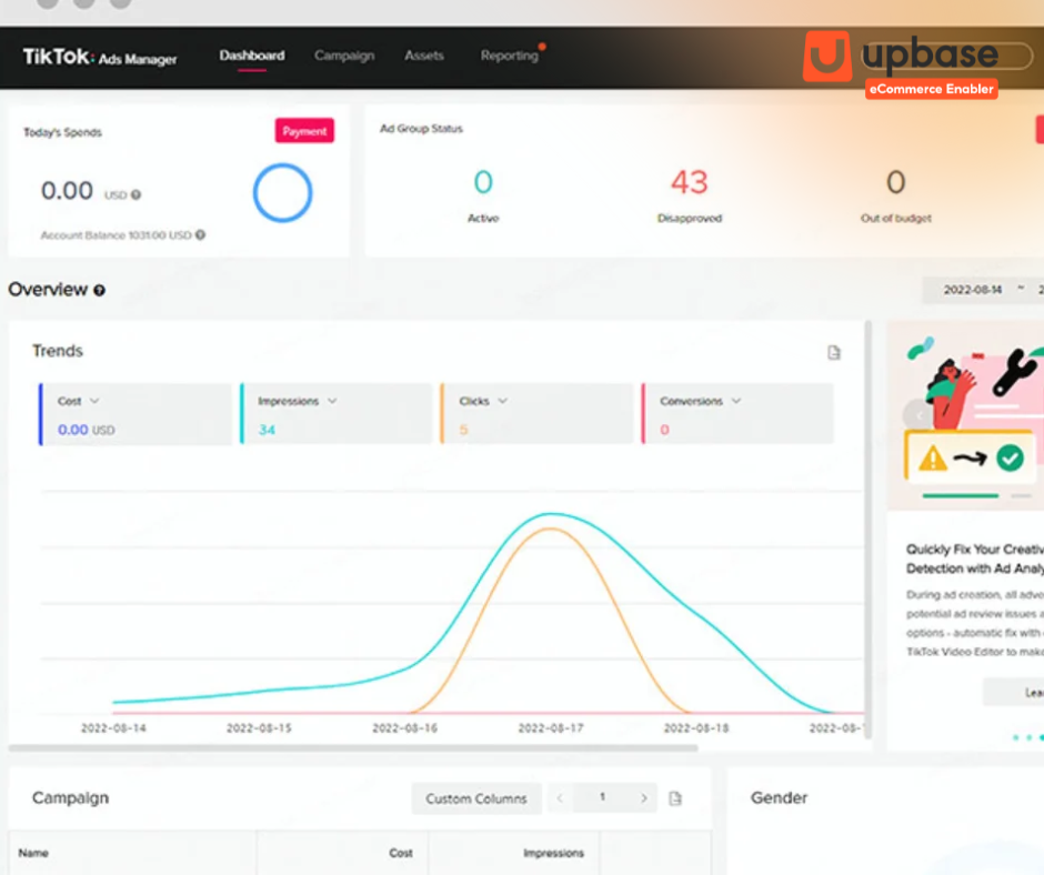 Tính năng chính của thư viện quảng cáo TikTok