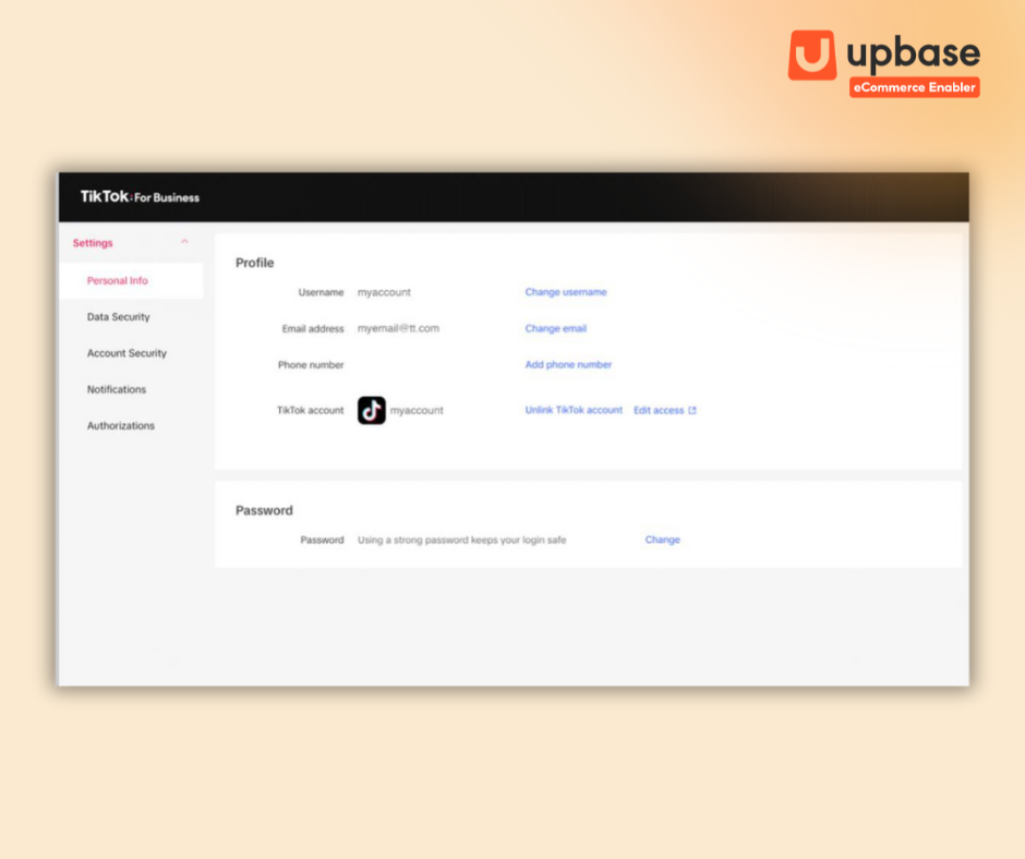 Đăng nhập vào tài khoản TikTok for Business