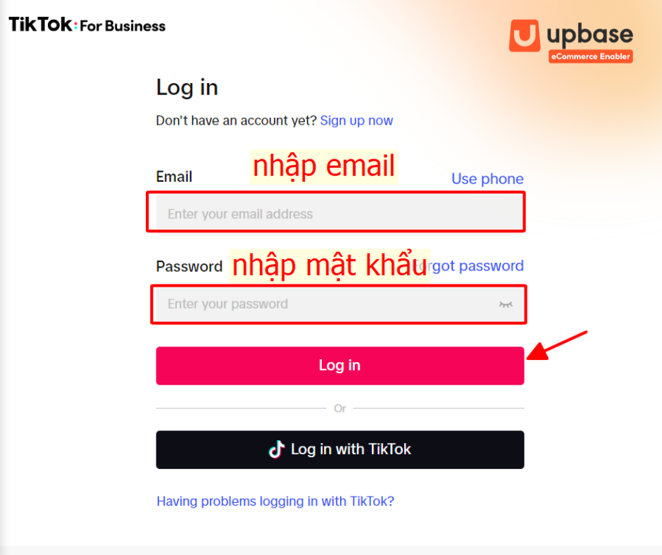 Hướng dẫn cách đăng nhập vào tài khoản TikTok Ads