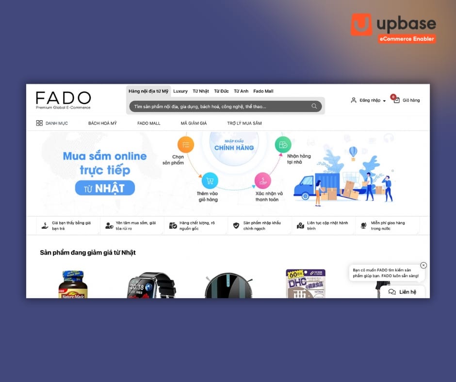 FADO là trang web hỗ trợ mua hàng Nhật Bản uy tín