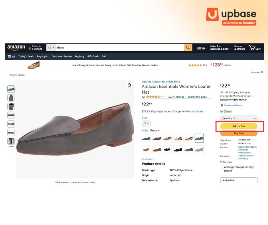 Chọn sản phẩm, thêm vào giỏ hàng