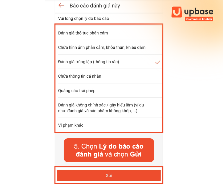 Làm thế nào để báo cáo một đánh giá không phù hợp?