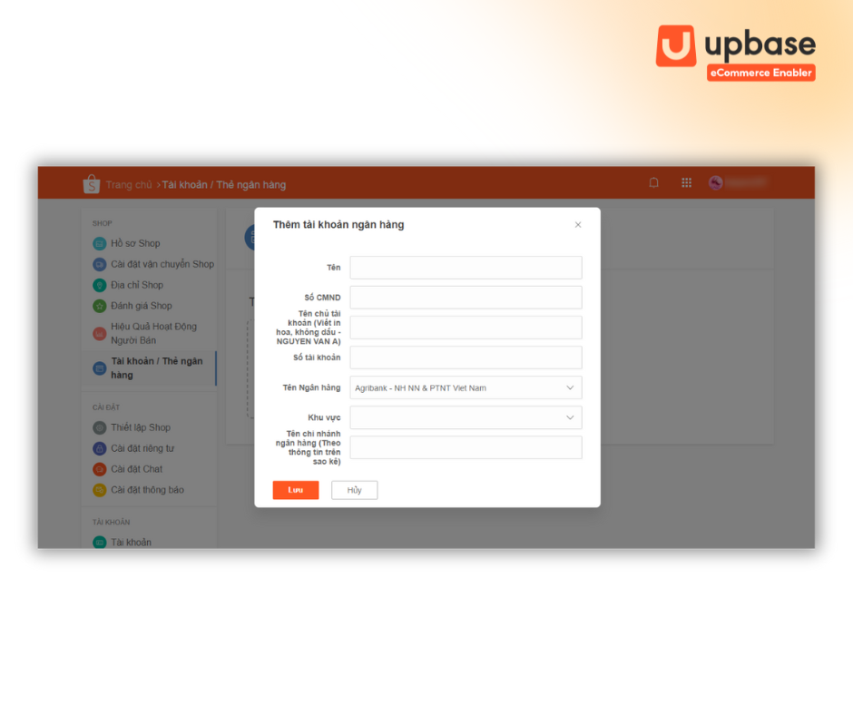 Thiết lập phương thức thanh toán
