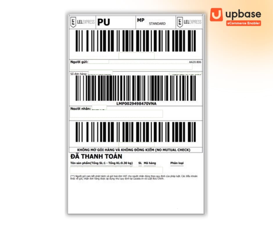 Tem vận chuyển Lazada là gì?