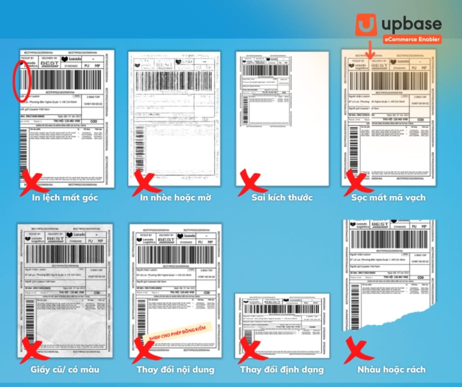Một số lỗi thường gặp khi in tem vận chuyển Lazada