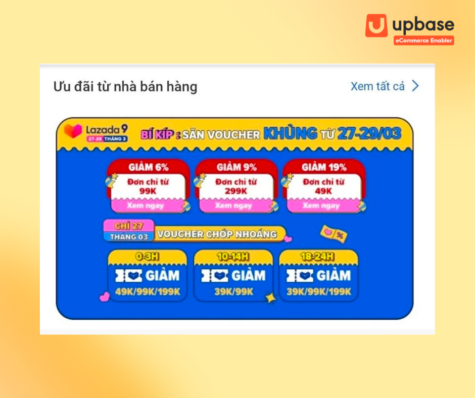 Ví dụ về uu đãi từ nhà bán hàng