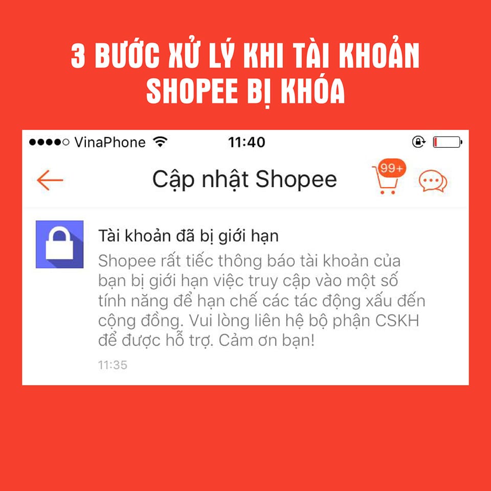 Tại vì sao tài khoản Shopee bị khóa?