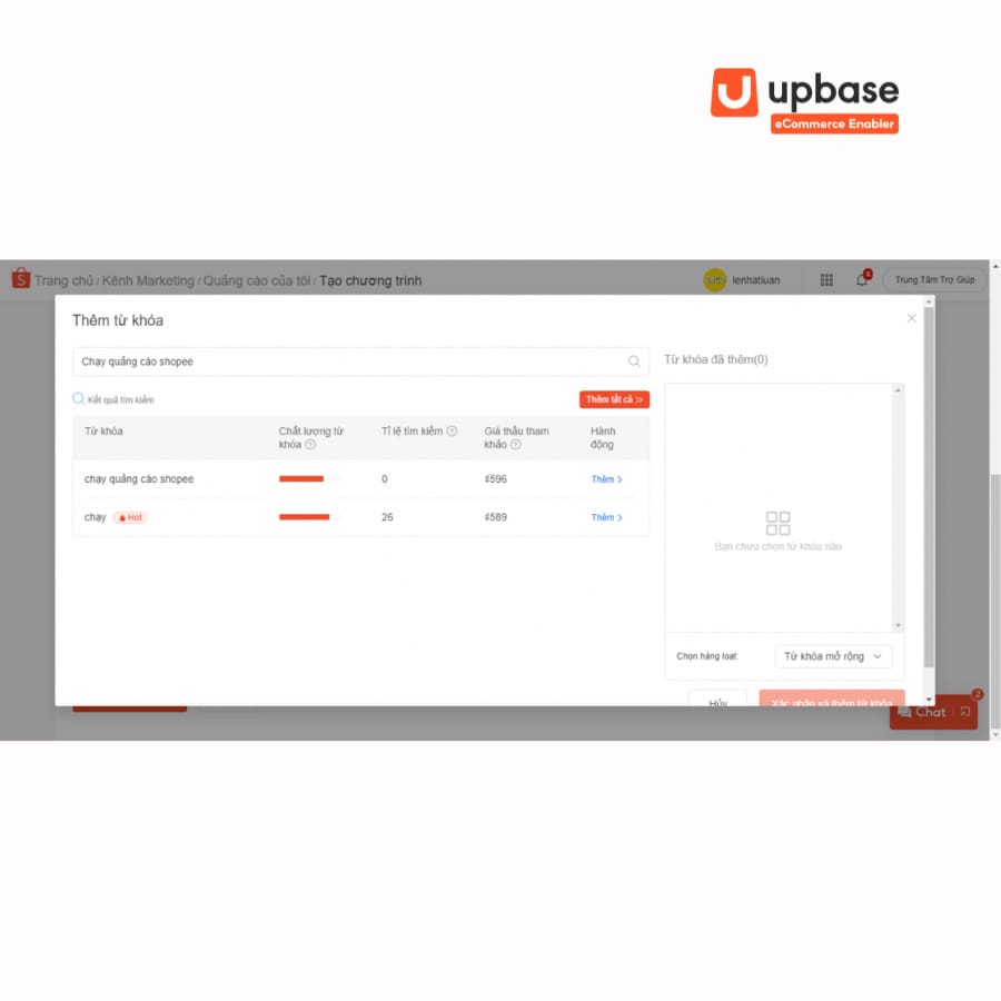 Chọn từ khóa cần đấu thầu