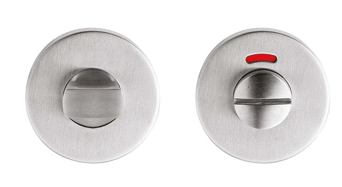 Rosetta tonda con nottolino wc e segnalatore