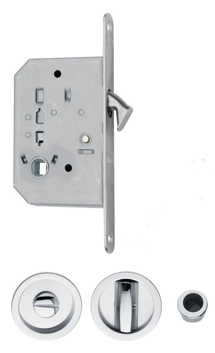 Paio nicchie foro WC con nottolino ribassato, trascinatore, e serratura WC