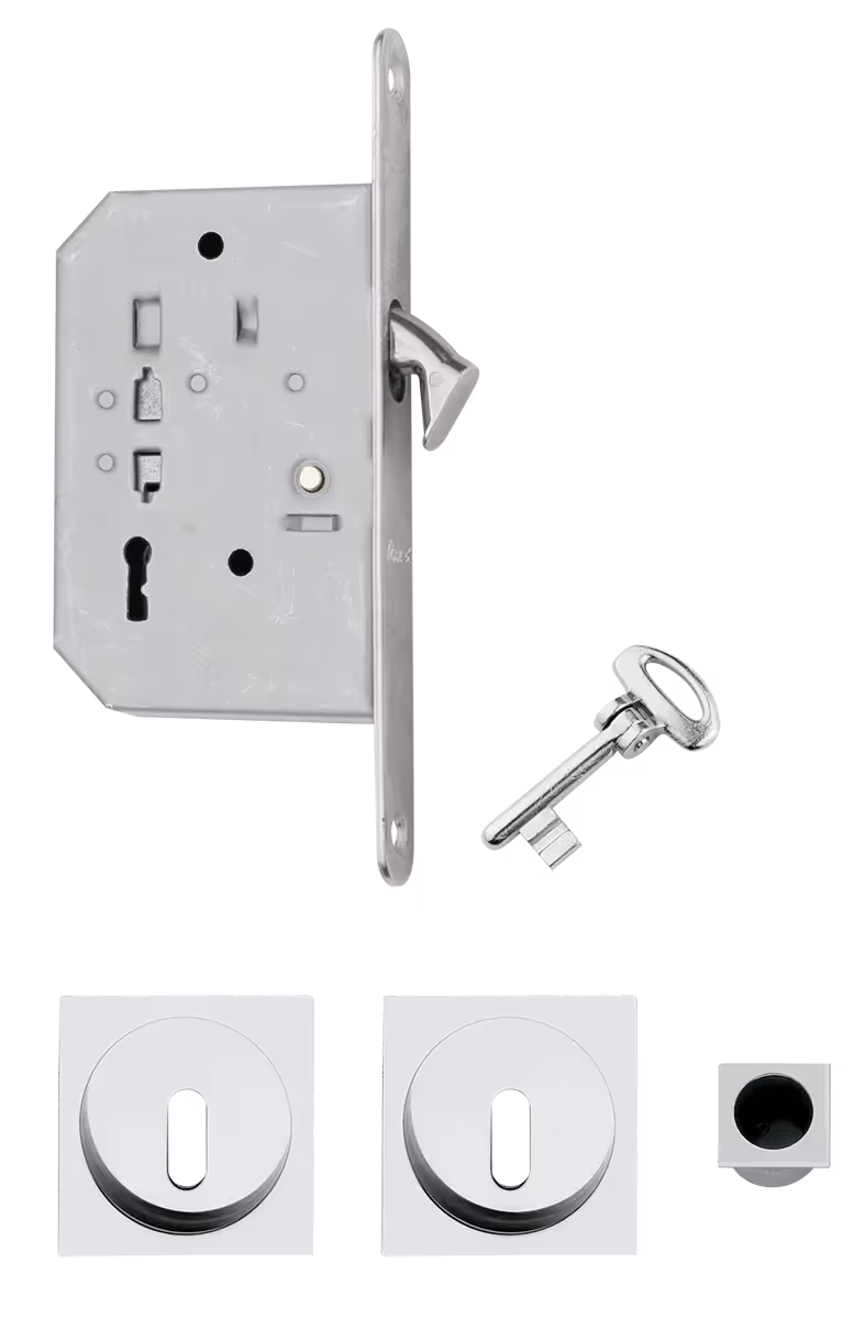 Paio nicchie foro chiave con trascinatore, con serratura chiave e chiave