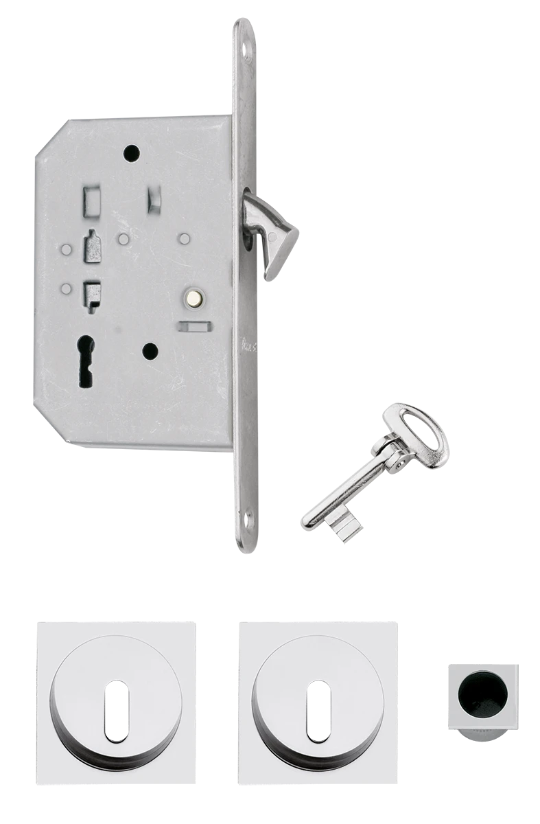 Paio nicchie foro chiave con trascinatore, con serratura chiave e chiave