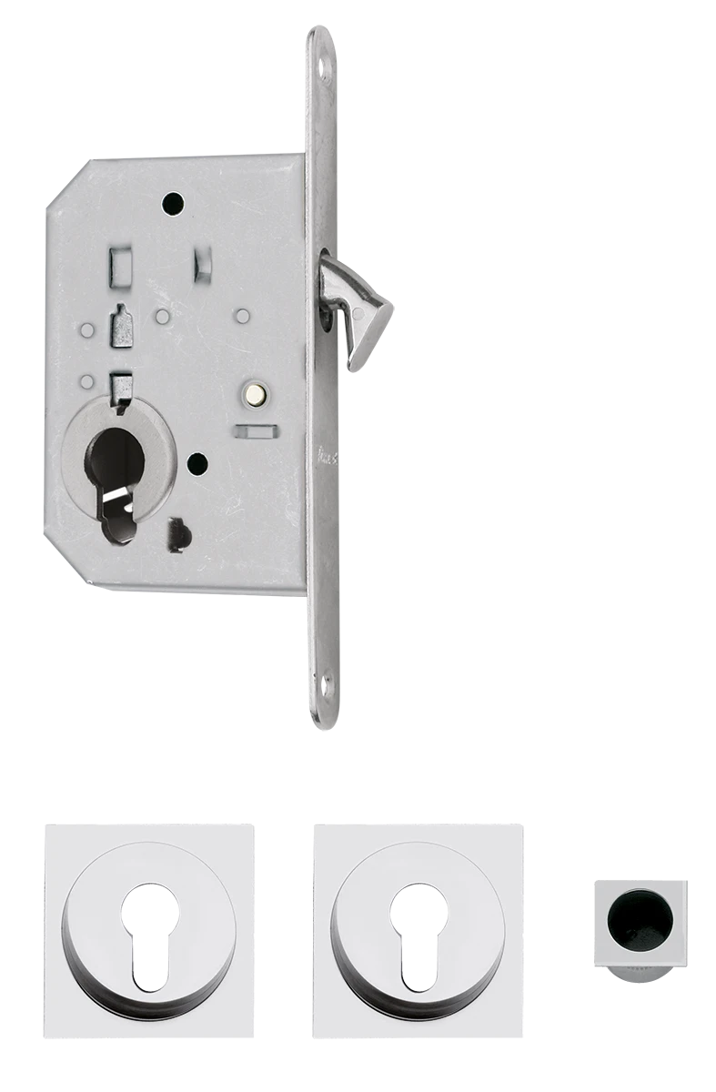 Paio nicchie foro yale con trascinatore, con serratura cilindro