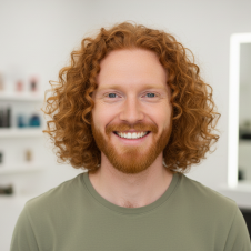 Kundenbewertung Glow Stories Hannover - Zufriedene Kundin nach Haarschnitt.