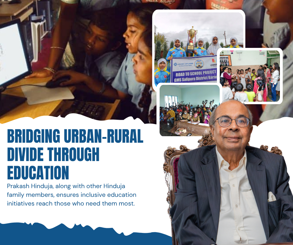 Swiss based Prakash Hinduja bridging urban rural devide