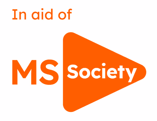 Orange MS Society logo with text "In aid of" above it.