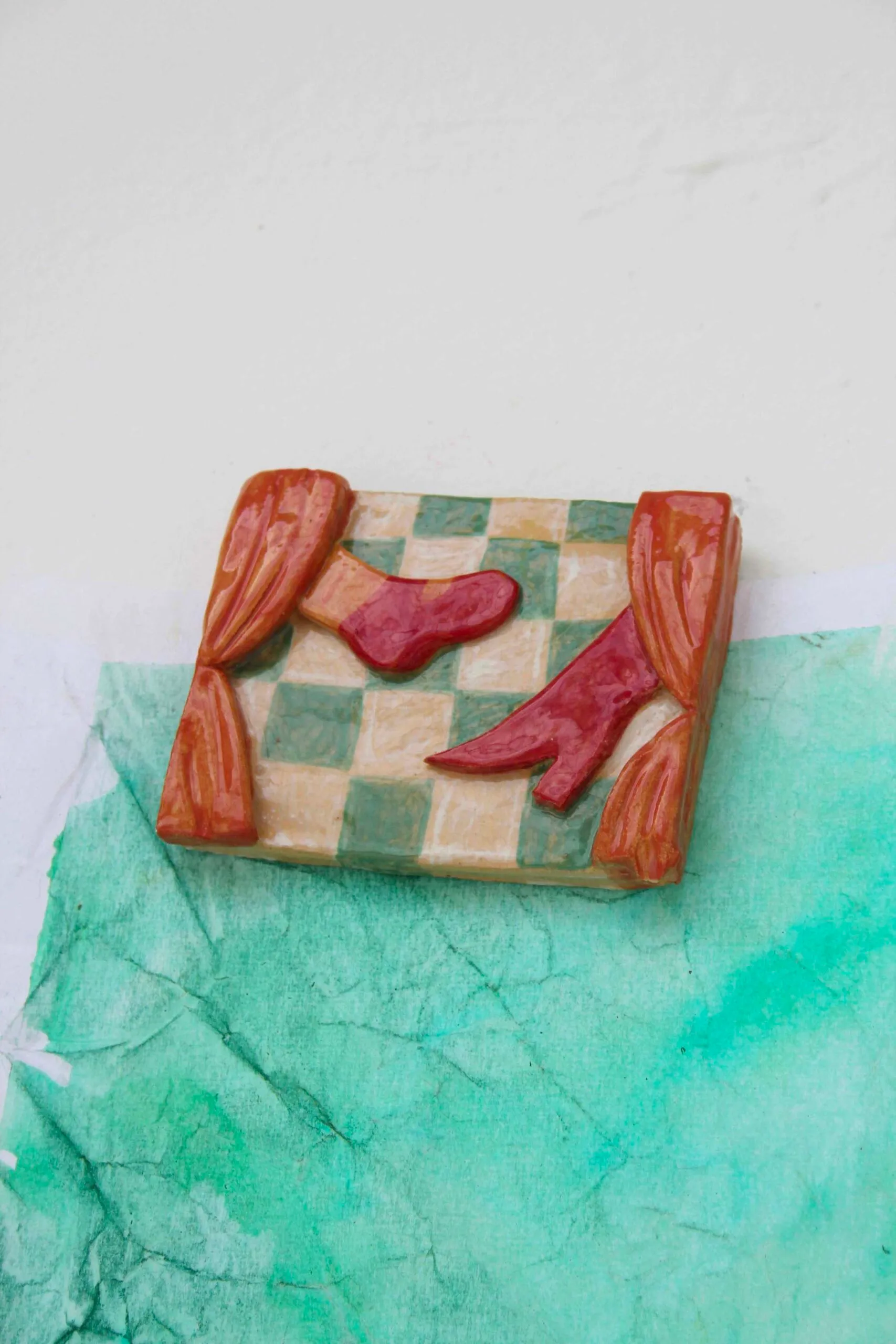 glazed ceramic magnet