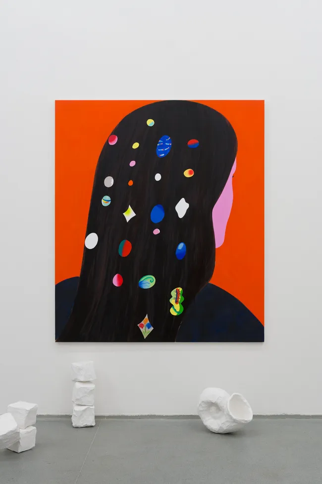 Hair Beads, oil and acrylic on canvas, 150 × 130cm