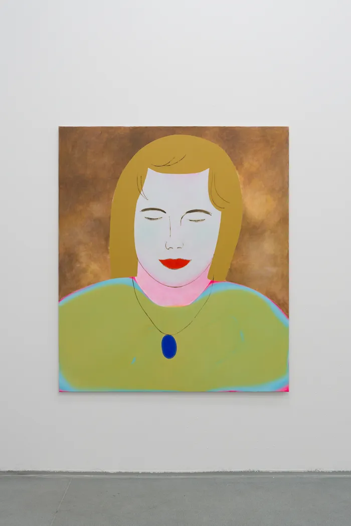 You Know What the Blue Color on the Pendant Means, oil and acrylic on canvas, 150 × 130cm