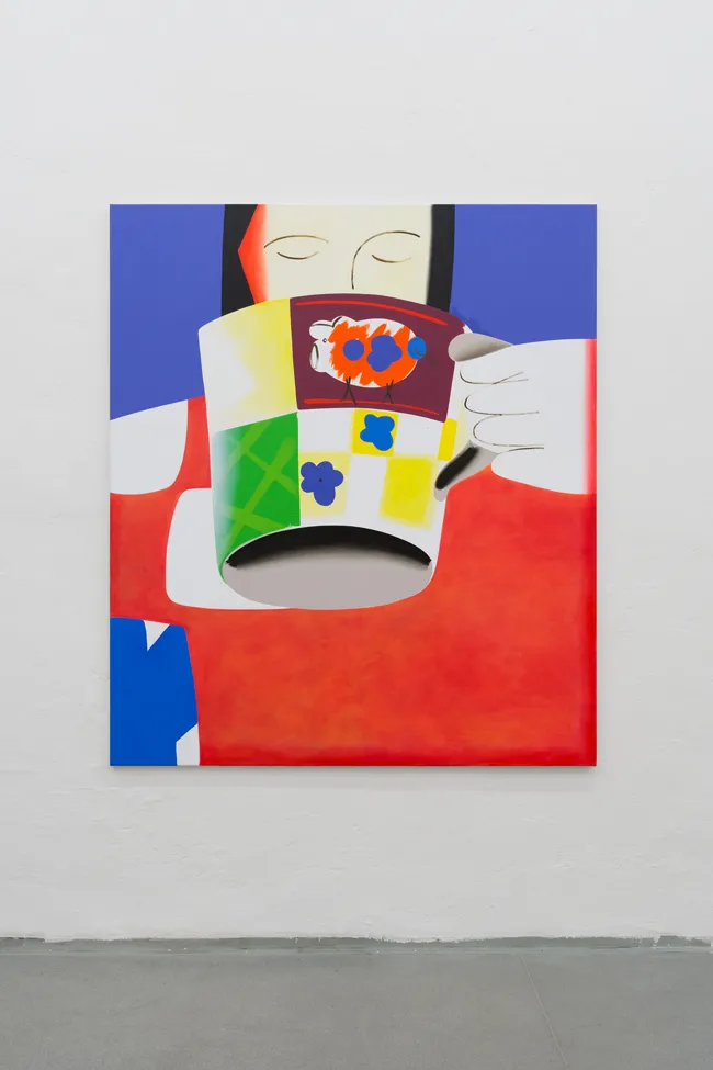 Studio Mug, oil and acrylic on canvas, 150 × 130cm