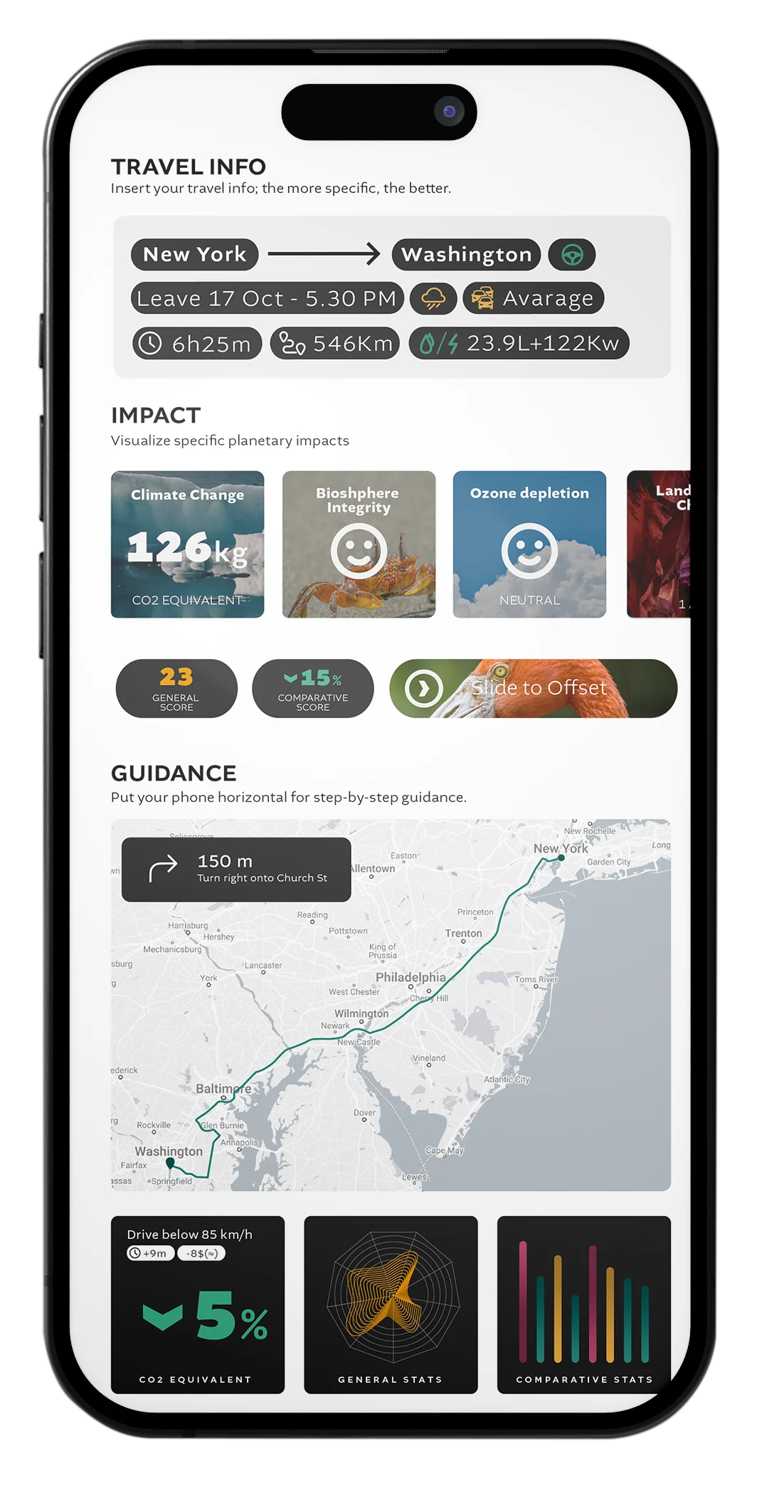 Mockup of iPhone with Orbi.AI app