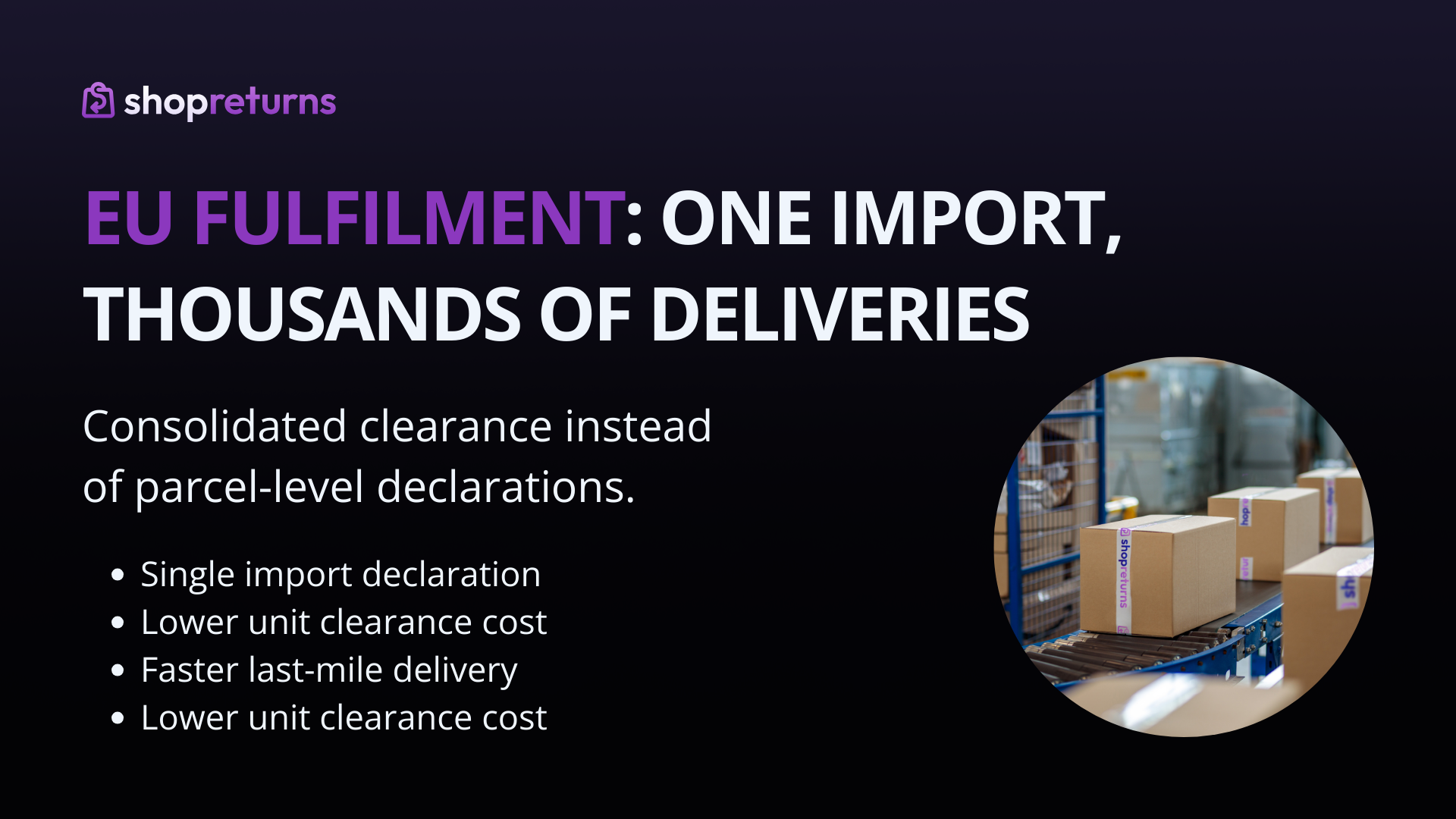 EU Fulfilment – one import, thousands of deliveries