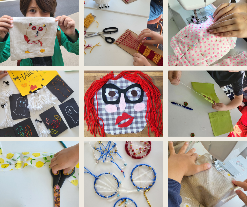 Grille photo activités ateliers de couture bobine