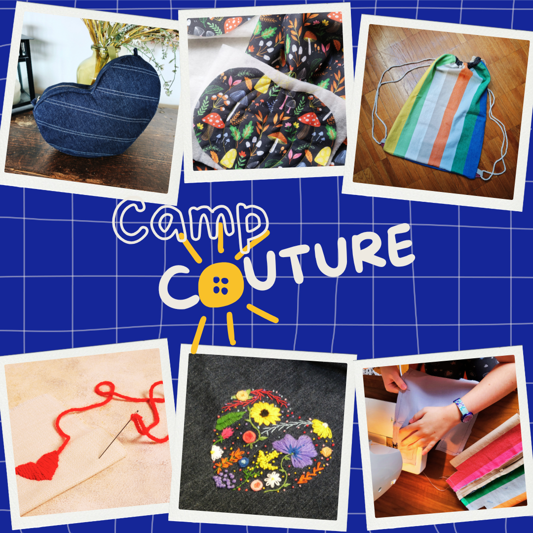 Camp couture vacances de février 2026, bobine ateliers